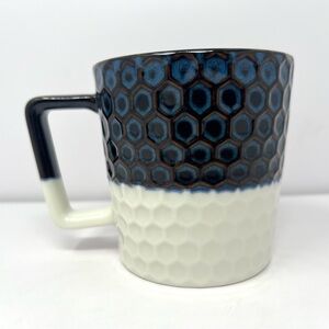 Starbucks 2017 Anniversary Siren Scales Honeycomb Blue White Brown Mug 12oz EUC